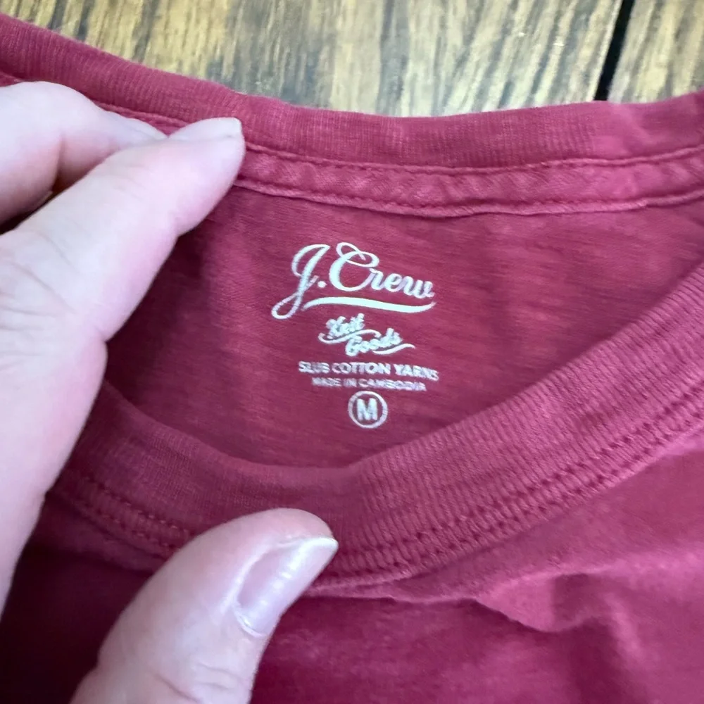 J. Crew Red Cotton T-Shirt